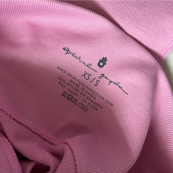 Spiritual Gangster Candy Pink Wrap Front Seamless Leggings - Picture 6 of 9